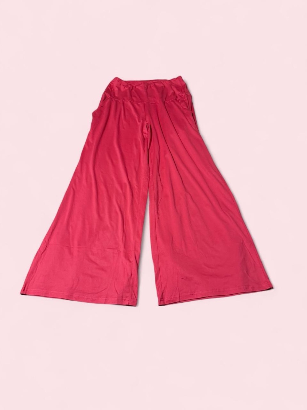 Women's Wide-Leg Pull-On Pants - Hot Pink